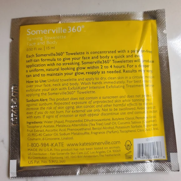 15 Kate Somerville Somerville360° Face and Body Self Tanning Towelettes